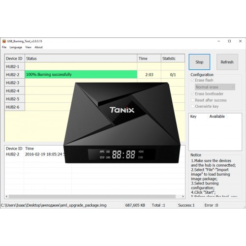 Прошивка для Tanix TX9 Pro (3/32 Гб) для установки с ПК