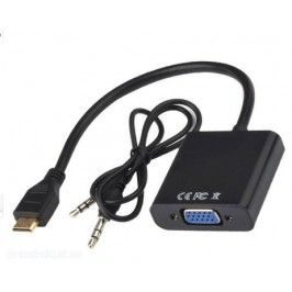 Переходник HDMI-VGA + audio кабель для подключения смарт приставки к монитору Переходник HDMI-VGA + audio кабель для подключения смарт приставки к монитору